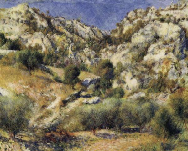 Pierre Renoir Rocky Crags at L'Estaque Norge oil painting art